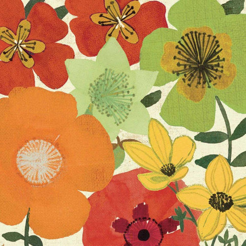 Garden Brights I White Modern Wood Framed Art Print by Pela Studio