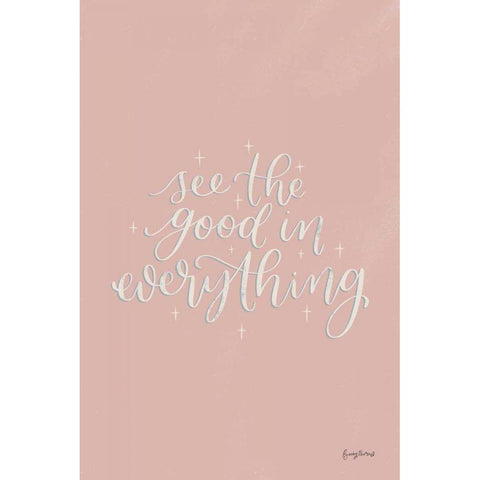 Mod Glam See the Good I Pink Gold Ornate Wood Framed Art Print with Double Matting by Thorns, Becky