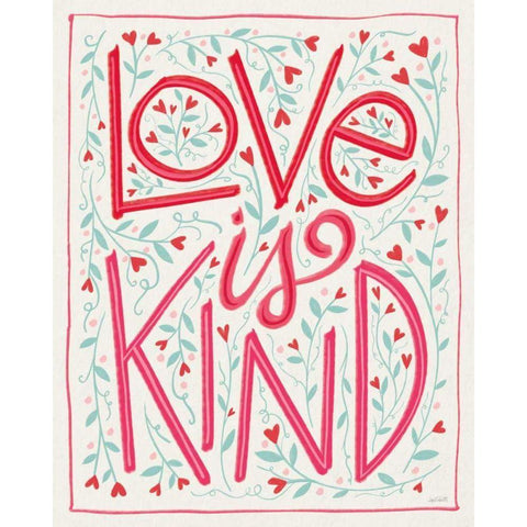 Love is Kind I White Modern Wood Framed Art Print by Tavoletti, Anne