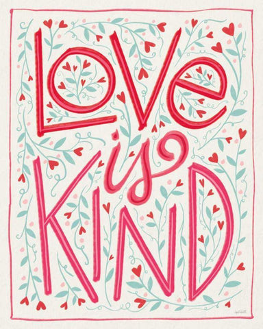 Love is Kind I White Modern Wood Framed Art Print with Double Matting by Tavoletti, Anne