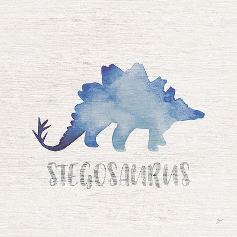 Stegosaurus Sq Gold Ornate Wood Framed Art Print with Double Matting by Panganiban, Karyn