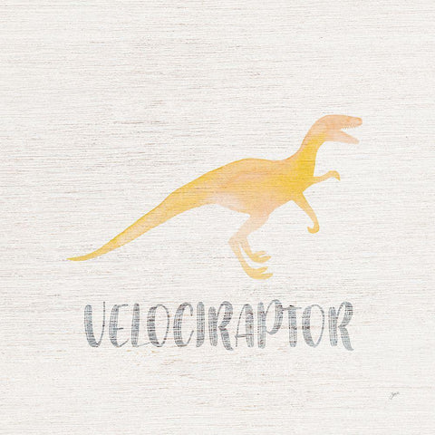 Velociraptor Sq Black Modern Wood Framed Art Print with Double Matting by Panganiban, Karyn