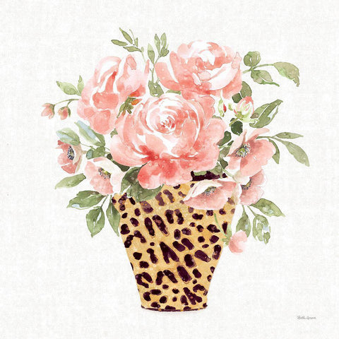 Luxe Bouquet I Black Ornate Wood Framed Art Print with Double Matting by Grove, Beth