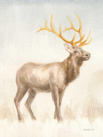 Regal Wild I Black Ornate Wood Framed Art Print with Double Matting by Nai, Danhui