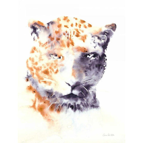 Cheetah Neutral Black Modern Wood Framed Art Print by Valle, Aimee Del