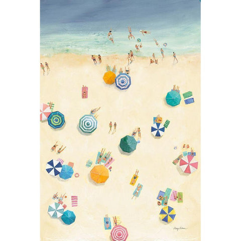 Summer Beach Fun II Bright White Modern Wood Framed Art Print by Tillmon, Avery