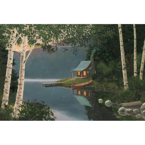 Quiet Evening I Summer White Modern Wood Framed Art Print by Wiens, James