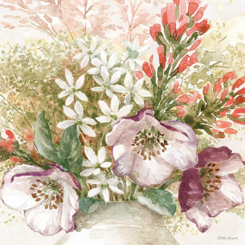 Cottage Charm IV Gold Ornate Wood Framed Art Print with Double Matting by Grove, Beth