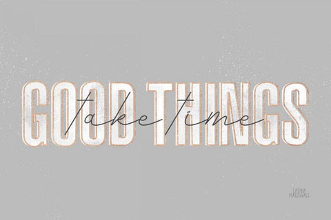 Morning Affirmations III Gray Horizontal White Modern Wood Framed Art Print with Double Matting by Marshall, Laura