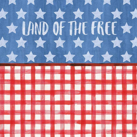 Americana Style VI Black Ornate Wood Framed Art Print with Double Matting by Grove, Beth