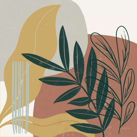 Mid Century Modern II Light Black Modern Wood Framed Art Print with Double Matting by Thorns, Becky