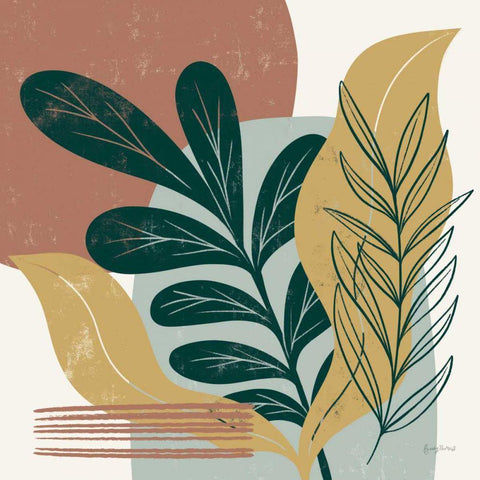 Mid Century Modern III Light Black Modern Wood Framed Art Print by Thorns, Becky