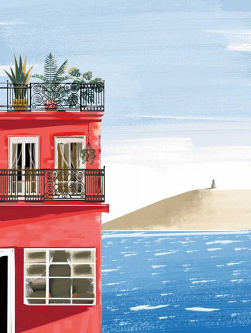 Las Palmas I Black Ornate Wood Framed Art Print with Double Matting by Escalante, Omar