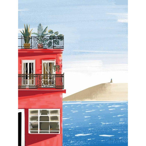Las Palmas I Black Modern Wood Framed Art Print by Escalante, Omar