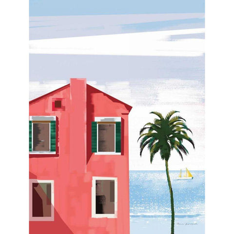 Las Palmas II Black Modern Wood Framed Art Print by Escalante, Omar