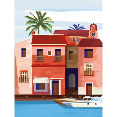 Las Palmas IV White Modern Wood Framed Art Print by Escalante, Omar