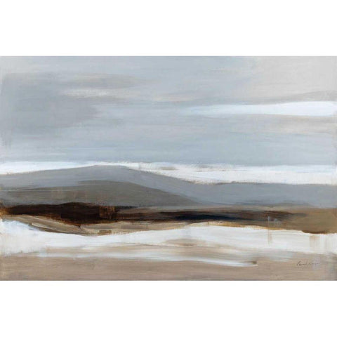 January Landscape White Modern Wood Framed Art Print by Munger, Pamela