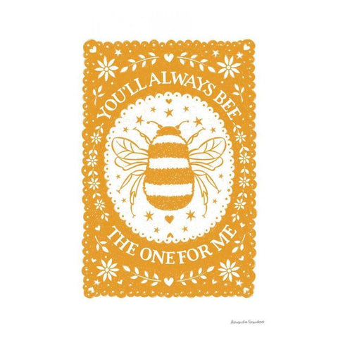 Bee the One Gold Ornate Wood Framed Art Print with Double Matting by Snowdon, Alexandra