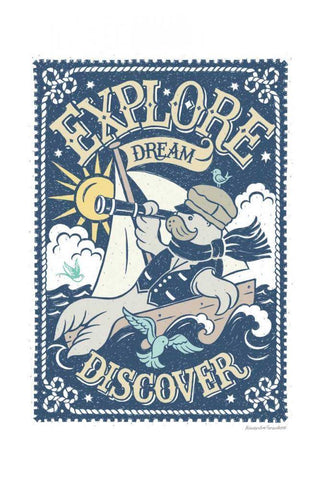 Explore Discover Black Ornate Wood Framed Art Print with Double Matting by Snowdon, Alexandra