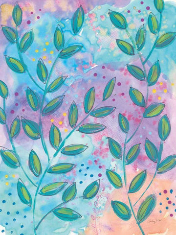 Botanical Brights I White Modern Wood Framed Art Print with Double Matting by Prahl, Courtney