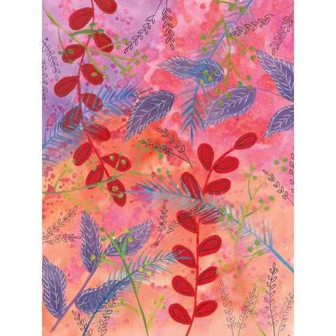 Botanical Brights II Black Modern Wood Framed Art Print by Prahl, Courtney