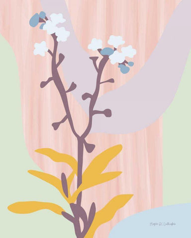 Dont Forget Me Pastel White Modern Wood Framed Art Print with Double Matting by Gallagher, Megan