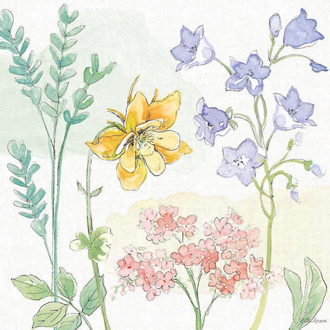 Peaceful Petals VII Gold Ornate Wood Framed Art Print with Double Matting by Grove, Beth