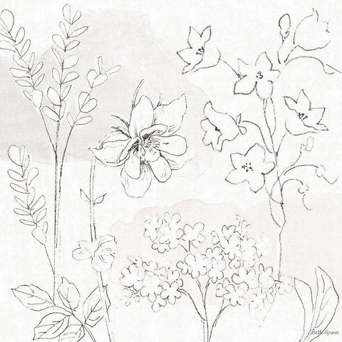 Peaceful Petals VII Neutral Gold Ornate Wood Framed Art Print with Double Matting by Grove, Beth