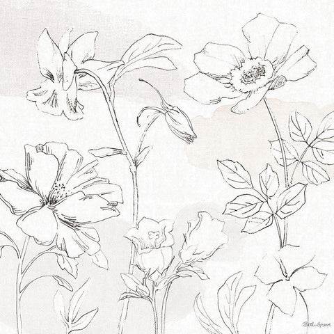 Peaceful Petals VIII Neutral Gold Ornate Wood Framed Art Print with Double Matting by Grove, Beth