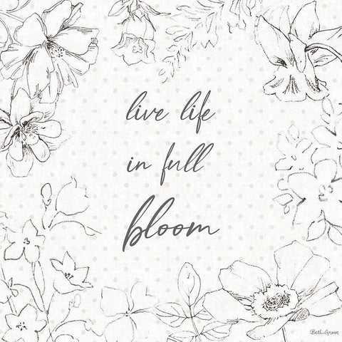 Peaceful Petals X Neutral Black Modern Wood Framed Art Print by Grove, Beth