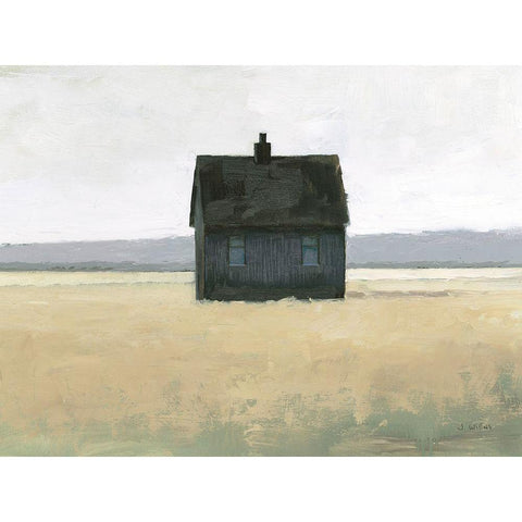 Lonely Landscape II White Modern Wood Framed Art Print by Wiens, James