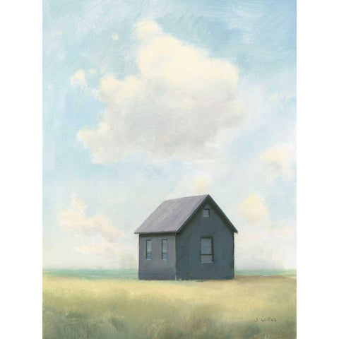 Lonely Landscape III White Modern Wood Framed Art Print by Wiens, James