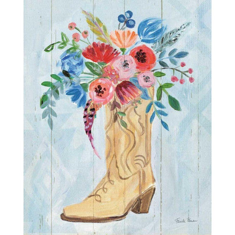 Cowgirl II Gold Ornate Wood Framed Art Print with Double Matting by Zaman, Farida