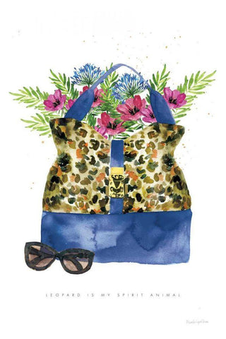 On the Wild Side I White Modern Wood Framed Art Print with Double Matting by Charro, Mercedes Lopez