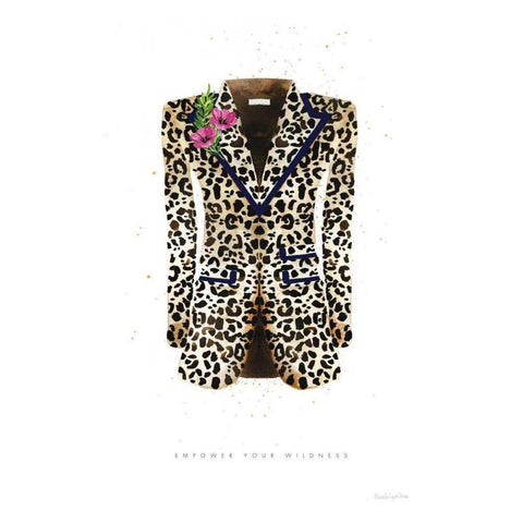 On the Wild Side II Black Modern Wood Framed Art Print with Double Matting by Charro, Mercedes Lopez