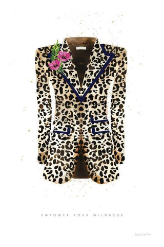 On the Wild Side II White Modern Wood Framed Art Print with Double Matting by Charro, Mercedes Lopez