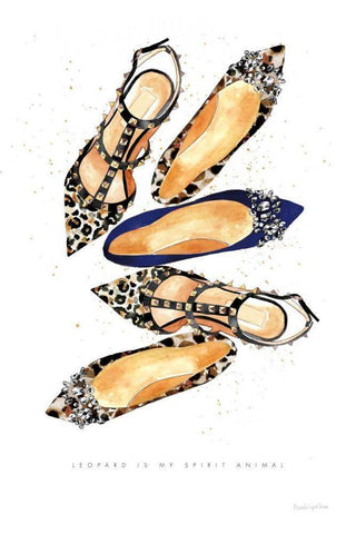 On the Wild Side III White Modern Wood Framed Art Print with Double Matting by Charro, Mercedes Lopez