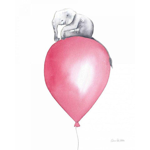 Baby Elephant Love II Black Modern Wood Framed Art Print by Valle, Aimee Del