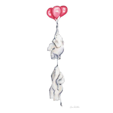 Baby Elephant Love IV Black Modern Wood Framed Art Print with Double Matting by Valle, Aimee Del