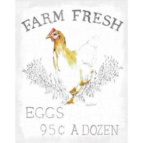 Farm Fresh Enamel v2 Gold Ornate Wood Framed Art Print with Double Matting by Tillmon, Avery