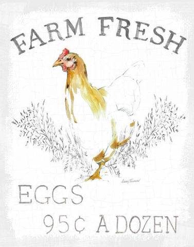 Farm Fresh Enamel v2 White Modern Wood Framed Art Print with Double Matting by Tillmon, Avery