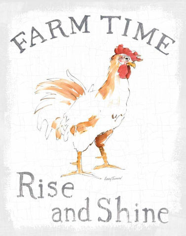 Farm Time Enamel v2 White Modern Wood Framed Art Print with Double Matting by Tillmon, Avery