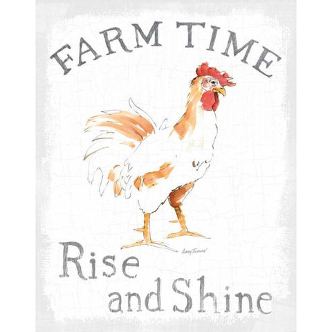 Farm Time Enamel v2 White Modern Wood Framed Art Print by Tillmon, Avery