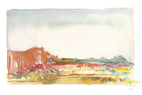 Looking Out Neutral Black Ornate Wood Framed Art Print with Double Matting by Rice, Kristy