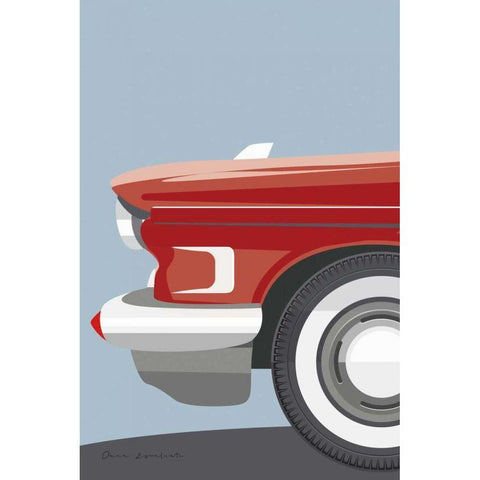 American Vintage Car III Black Modern Wood Framed Art Print with Double Matting by Escalante, Omar