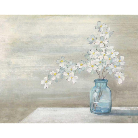 Dogwood Bouquet White Modern Wood Framed Art Print by Purinton, Julia