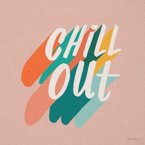 Chill Out I Black Modern Wood Framed Art Print with Double Matting by Penner, Janelle