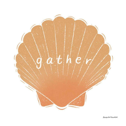 Beachcomber II White Modern Wood Framed Art Print with Double Matting by Snowdon, Alexandra