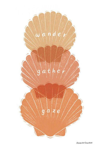 Beachcomber VI Black Ornate Wood Framed Art Print with Double Matting by Snowdon, Alexandra