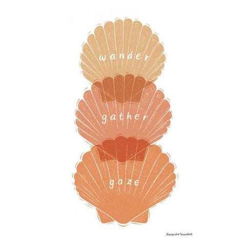 Beachcomber VI Gold Ornate Wood Framed Art Print with Double Matting by Snowdon, Alexandra